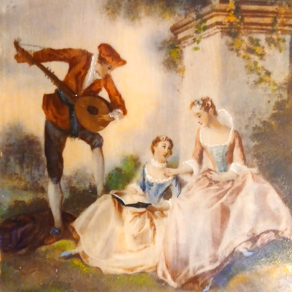 Antique "Music Lesson" miniature - Picture 2 of 3